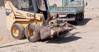 التخلص من 5 أطنان مخلفات فى حملة للنظافة بمدينة الحسنة بوسط سيناء 