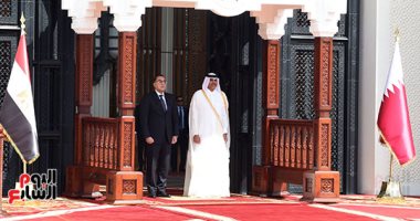 مراسم استقبال رسمية لرئيس الوزراء لدى وصوله الديوان الأميرى لدولة قطر