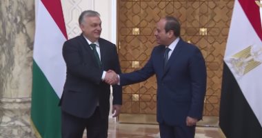 الرئيس السيسى يستقبل رئيس وزراء المجر فور وصوله قصر الاتحادية