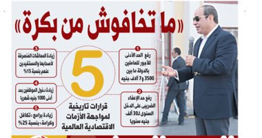 اليوم السابع.. الرئيس السيسى للمصريين: «ما تخافوش من بكرة»