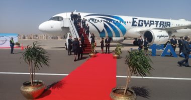 "مصر للطيران" تتسلم طائرة جديدة من طراز إيرباص A321neo.. صور وفيديو