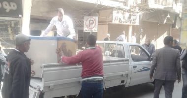 تحرير 16 محضر إشغال طريق ورفع المخلفات بحي وسط مدينة المنيا