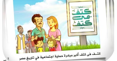 "كتف فى كتف".. أكبر مبادرة حماية اجتماعية فى تاريخ مصر بكاريكاتير اليوم السابع