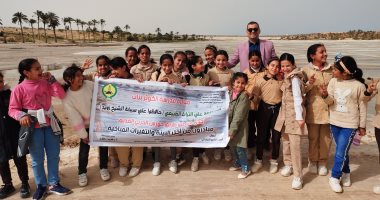 تلاميذ مدرسة بشمال سيناء يطلقون مبادرة للحفاظ على طريق حورس القديم.. صور 