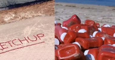 سلطات إيطاليا تحقق فى لغز انتشار آلاف حاويات الكاتشب على الشواطئ.. صور