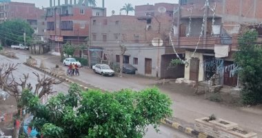 سقوط أمطار متوسطة على محافظة بنى سويف.. صور