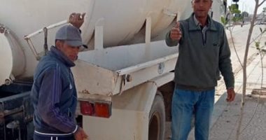مجلس الحسنة بوسط سيناء يواصل تنفيذ حملة نظافة وتشجير شوارع المدينة 
