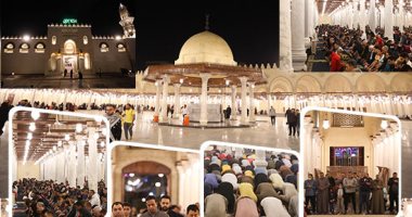 صلاة التراويح بمسجد عمرو بن العاص فى خامس ليالى شهر رمضان المبارك