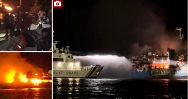 مصرع 12 شخصا جراء حريق فى سفينة ركاب بالفلبين.. صور