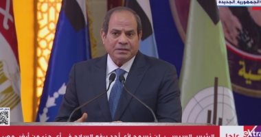 الرئيس السيسي: هنحتفل على أرض سيناء بالنصر