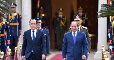 مراسم استقبال رسمية لرئيس قبرص داخل قصر الاتحادية