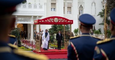 مراسم استقبال رسمية للشيخ محمد بن زايد رئيس الإمارات فى قصر الاتحادية..صور وفيديو