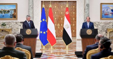 الرئاسة: الرئيس السيسى ومستشار النمسا ناقشا أوضاع السودان وفلسطين وسد النهضة
