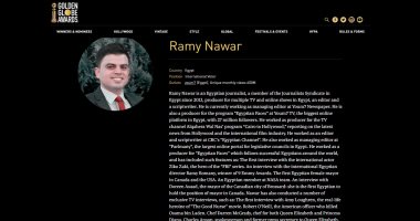 الموقع الرسمى لـ"جولدن جلوب" ينشر السيرة الذاتية للكاتب الصحفى رامى نوار