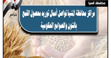 توريد 30 ألف طن من محصول القمح بالشون والصوامع الحكومية بمراكز المنيا