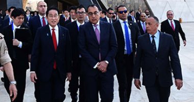 رئيس الوزراء يستقبل نظيره اليابانى بالمتحف المصرى الكبير ويعقدان مؤتمرا صحفيا