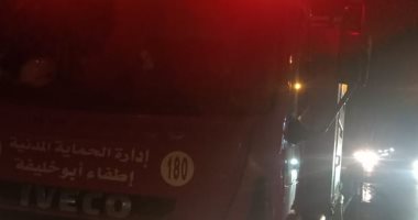 السيطرة على حريق فى أشجار الكافور على طريق "الإسماعيلية- بورسعيد".. صور