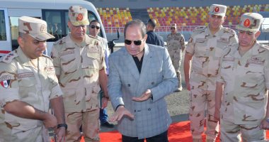 الرئيس السيسى يتفقد الأكاديمية العسكرية وعددا من المنشآت بالعاصمة الإدارية