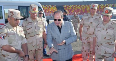 الرئيس السيسى يتفقد الأكاديمية العسكرية وعددا من المنشآت بالعاصمة الإدارية