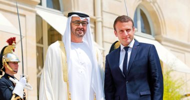الرئيس الفرنسى يستقبل رئيس دولة الإمارات الشيخ محمد بن زايد فى الإليزيه