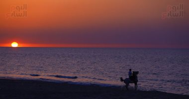 جمال شاطئ العريش الساحر على ساحل البحر المتوسط فى شمال سيناء
