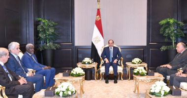 الرئيس السيسى يلتقى موسى فقيه رئيس مفوضية الاتحاد الأفريقى