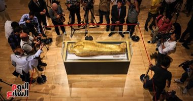 مصنوع من الذهب.. مصر تستعيد تابوت الكاهن "نجم عنخ" من أمريكا.. فيديو