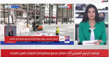رسائل الرئيس السيسى أثناء افتتاح مجمع مصانع إنتاج الكوارتز.. فيديو