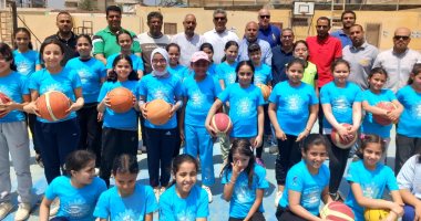 إجراء اختبارات لاعبات كرة السلة للانضمام إلى المراكز الرياضية للفتيات بكفر الشيخ