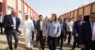وزيرة التخطيط تتفقد منطقة الورش الحرفية بالعريش خلال زيارتها اليوم لشمال سيناء