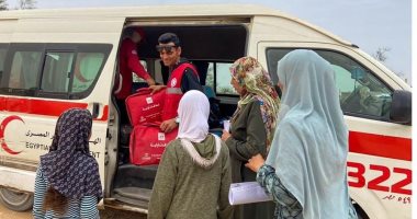 الهلال الأحمر ينفذ حملة طبية وتوعوية فى شمال سيناء