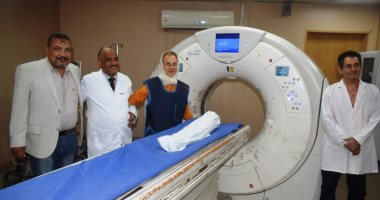 مستشفيات جامعة أسوان تجرى أشعة مقطعية لمومياوات أثرية تم اكتشافها بالأغاخان.. صور