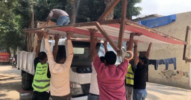 رفع 166 حالة إشغال للباعة الجائلين خلال حملة بمنطقة كوبرى الخشب بالدقى