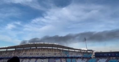 حريق ضخم بجوار ملعب نهائي دوري أبطال أوروبا.. فيديو