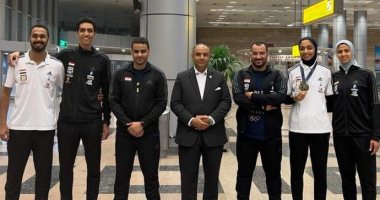 بعثة منتخب التايكوندو تصل القاهرة بعد التتويج ببرونزية الجائزة الكبرى