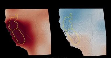الأقمار الصناعية تكشف عن زيادة فى مياه كاليفورنيا