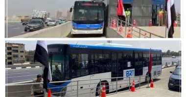 وزارة النقل تبدأ تجارب الأتوبيس الترددى BRT أعلى الطريق الدائرى "صور"