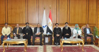 رئيس جامعة كفر الشيخ يستقبل وفد الكنيسة الأرثوذكسية للتهنئة بعيد الأضحى