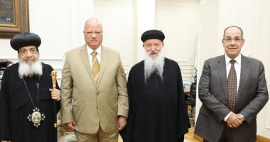 محافظ القاهرة يستقبل وفد الكنيسة الأرثوذكسية للتهنئة بالعيد