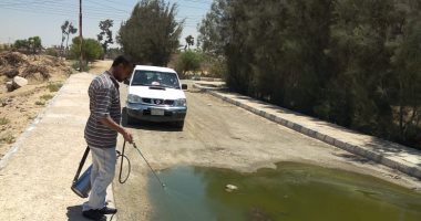 وحدة مكافحة ناقلات الأمراض تطهر قرية المزار بشمال سيناء من الحشرات الضارة