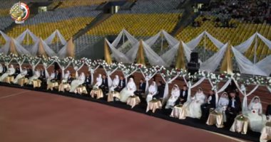 المنطقة الشمالية العسكرية تنظم حفل زفاف جماعى لـ300 شاب وفتاة.. فيديو وصور