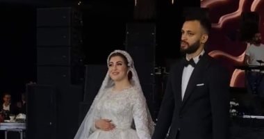 مروان حمدى مهاجم المصرى يحتفل بزفافه فى حضور كوكبة من نجوم الكرة.. صور