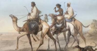 راكبو الجمال إحدى لوحات دافين عن "أسلوب الحياة فى وادى النيل"
