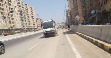 حملات لرفع كفاءة النظافة أعلى محور الفريق كمال عامر