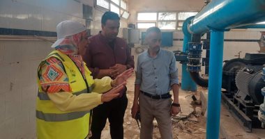 رئيس مياه بنى سويف تتفقد تشغيل محطة كوم أبو راضى بمركز الواسطى