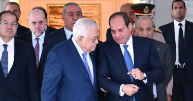 "أبو مازن" يشكر الرئيس السيسي على احتضان مصر التاريخى للقضية الفلسطينية