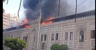 فيديو.. السيطرة على حريق داخل وزارة الأوقاف دون إصابات
