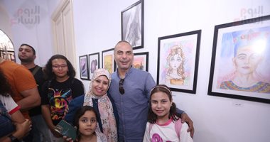 افتتاح معرض لرسوم الأطفال فى مكتبة مصر العامة بالدقى.. صور