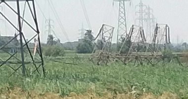 سقوط 7 أبراج كهرباء بنجع حمادي في قنا وفصل التيار عن عدد من المناطق