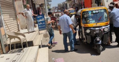 حملة مكبرة لإزالة الإشغالات في بيلا بكفر الشيخ
